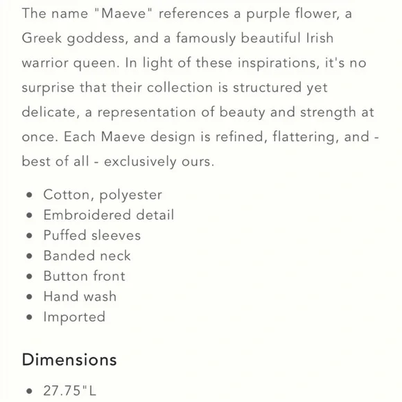 Maeve by Anthropology Coral Embroidered Voile Augusta Peasant Blouse Top Large - Picture 14 of 14